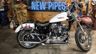 New pipes on 1200 Custom Sportster