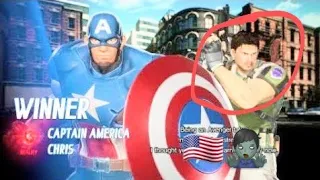 Captain America + Chris VS Nemesis + Iron Man | MARVEL VS CAPCOM INFINITE