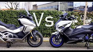 TMAX 530 NO STOCK Vs HONDA FORZA 750 FULL STOCK THE CHALLENGE 0-200MT