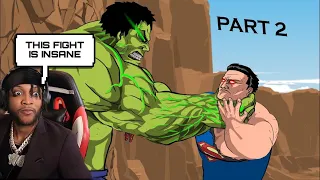 YourRAGE Reacts to Superman Vs Hulk Animation Part2 -Taming The Beast II (Zimaut Animation)