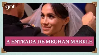 Noiva Meghan Markle encontra Príncipe Harry na capela de St. George | Casamento Real