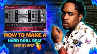 HOW TO MAKE A HARD DRILL BEAT WITH STOCK PLUGINS (FL Studio) 🔥