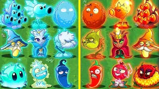 PvZ2 TOURNAMENT - 16 Best BLUE vs RED Plants Battlez - Who Will Win ? Plant vs Plant