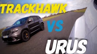 DRAG RACE : Lamborghini URUS VS Jeep Trackhawk