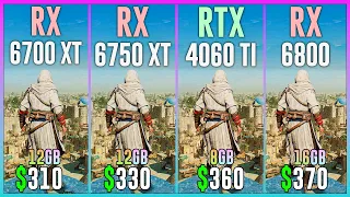 RX 6700 XT vs RX 6750 XT vs RTX 4060 TI vs RX 6800 - Test in 15 Games | Best GPUs Black Friday -$400