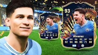 93 TOTS Upgrade Series Evolution Alvarez.. Just WATCH THIS! 🔥 FC 24 Player Review