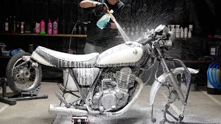 Yamaha SR400 | Thoroughly clean a dirty motorcycle.