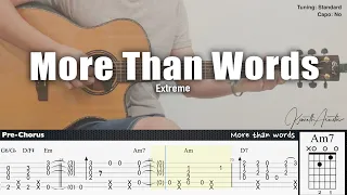 More Than Words - Extreme | Fingerstyle Guitar | TAB + Chords + Lyrics