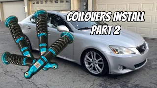 Megan Racing Coilovers Install Part 2 (06 Lexus IS250)