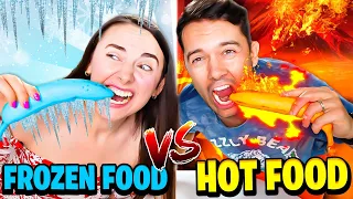 FROZEN FOOD vs HOT FOOD ! Mancare INGHETATA vs Mancare ARSA !