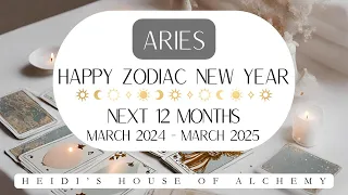 ♈️ARIES: NEXT 12 MONTHS♈️ZODIAC NEW YEAR READING♈️MARCH 2024-MARCH 2025♈️