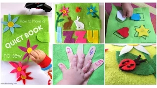 How to make a NO SEW Quiet Book Tutorial - Sensory Busy Book for Toddlers