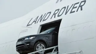 Driving the new Range Rover Sport through a Boeing 747