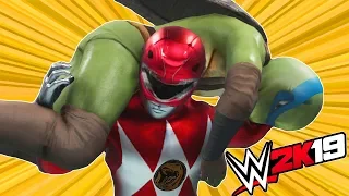 TMNT vs POWER RANGERS Royal Rumble | WWE 2K19 gameplay