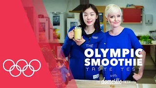 Yuna Kim's tropical smoothie | Smoothie Taste Test with Domestic Geek at the Youth Olympics