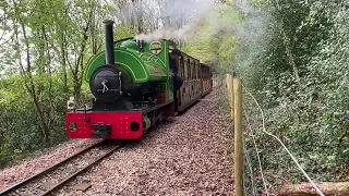 Mr. Hallworth running at the Perrygrove Railway Adventure with 2 tone whistle 14/04/24