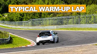 GR Yaris at the Nürburgring - That's what I call a warm-up lap! ft. M5 CS Taxi + Megane RS