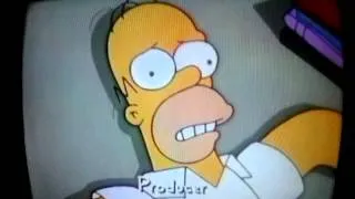 Homer Simpson attempting to kill a spider