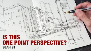 One Point Perspective: Seah Street Sketch (Timelapse)