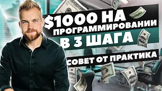 Доход программиста с нуля до 1000$ в месяц. Как заработать программисту? Работа в интернете