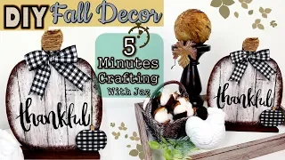 5 MINUTES CRAFTING No. 4 | DOLLAR TREE DIY | FARMHOUSE FALL DECOR