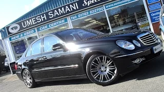 Mercedes E280 CDI Sport Auto. Obsidian Black met . Umesh Samani Specialist Cars Stoke on Trent.