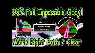 [WORKING] Roblox 99% Fail Impossible Obby! Script - Mark Right Path 2023
