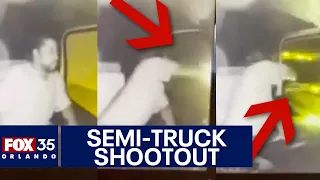 Dash cam captures Florida truck driver shootout during road rage incident