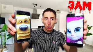 NE JAMAIS APPELER TALKING BEN ET TALKING ANGELA À 3 HEURES DU MATIN ! (ils m'attaque !?)