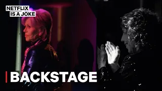 Backstage at Jane Fonda and Lily Tomlin: Ladies Night Live