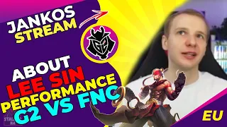 G2 Jankos About His Lee Sin Performance in G2 vs FNC