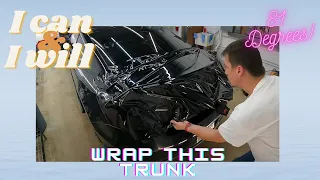 How to Wrap a Trunk in 2 Piece's #carwrap  #vinylwrap #3mwrap #honda #averydennison