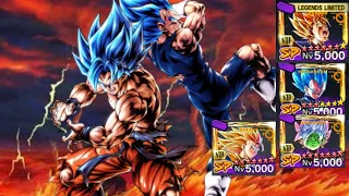 Blue Boys ×4 bench Zenkai showcase |  Dragon ball Legends