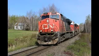 CN 2247 leading X474 through Berry Mills.