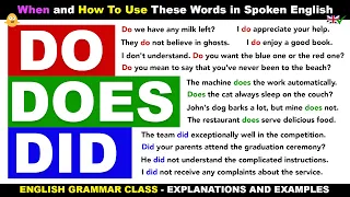DO / DOES / DID: When and How to Use These Words in Spoken English