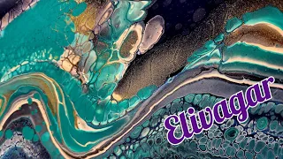 Elivagar✨️Ethereal Negative Space in an Acrylic Chaos Swipe! Amazing Cells!