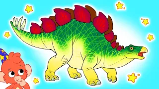 Club Baboo Dinosaurs | LONG 1 HOUR VIDEO | Watch and Learn Dinosaur Names like Stegosaurus, T-Rex