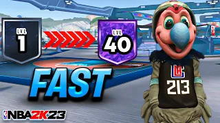 HOW TO HIT LEVEL 40 FAST IN NBA 2K23! BEST REP METHOD NBA 2K23! UNLOCK MASCOTS IN ONE DAY!