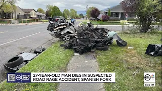 Police: Spanish Fork road rage suspect dies after fleeing from officer, crashing into tree