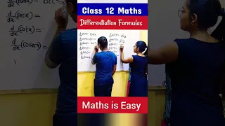 Differentiation Formulas | Class 12 Differentiation | Derivative Formula #youtubeshorts #shorts #fun