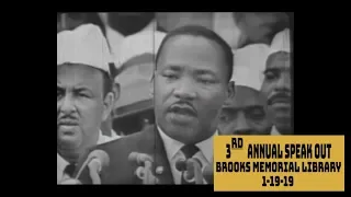 Brooks Memorial Library Events: MLK Day Annual SpeakOUT 2019