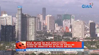 UB: DOLE: Bilang ng mga empleyadong nawalan ng trabaho dulot ng krisis ng COVID-19, umakyat...