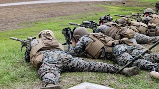 U.S. Marines conduct a sniper range during a regimental field exercise