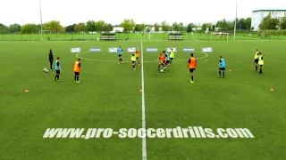 Small Sided Soccer Game - Ball Protection with Neutral Players