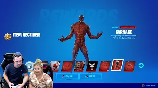 Unlocking Tier 100 VENOM CARNAGE Skin Unlocking ALL Tiers Season 8 CUBED Battlepass! Spending Spree