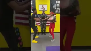 Military Husband Surprises Wife At Gym#military