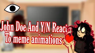 John Doe And Y/N React To Memes Animations ||GACHA CLUB ENGLISH AND PORTUGUESE|| #react