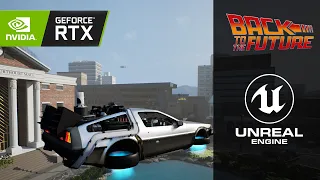 BACK TO THE FUTURE beta (Hill Valley) in UNREAL ENGINE 5 - First Gameplay - RTX on