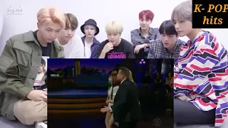 BTS REACTION TO BLACKPINK IN The Show james corden