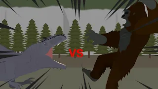 Ark giganotosaurus vs Kong 2017 (part 1/2)